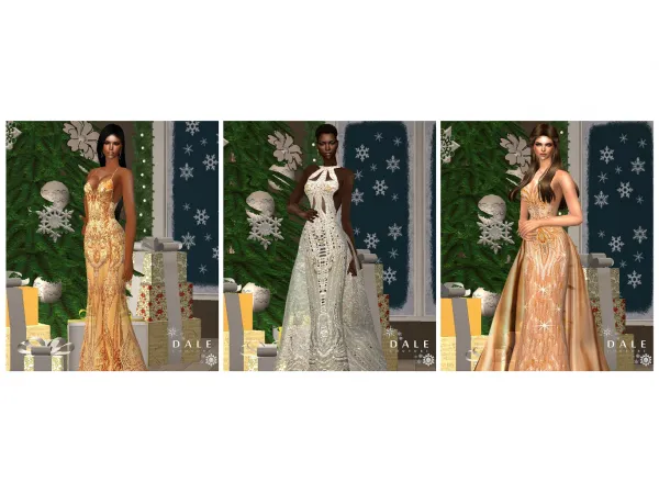Daleu2019s Couture 2020 ADVENT Gowns Collection Vol III by dalescouture - The Sims 2 Custom Content