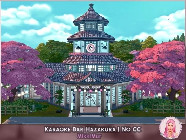 Maxis Match MikkiMur_sims' Karaoke Bar Hazakura - The Sims 4 Custom Content