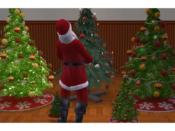 Summon Santa w Christmas Trees - The Sims 2 Custom Content