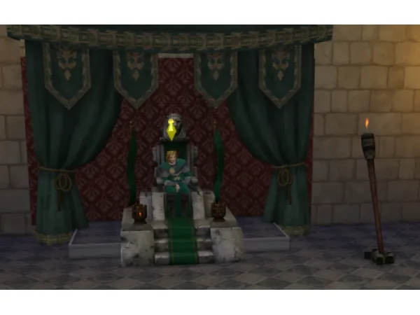 Alpha TSM Military Throne Torches by Medieval Sim Tailor - The Sims 4 Custom Content