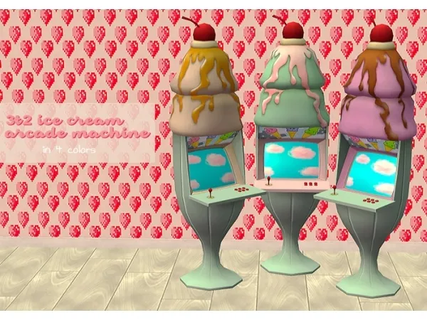 (Sadepaiva) Objects 3to2 Ice Cream Arcade Machine - The Sims 2 Custom Content