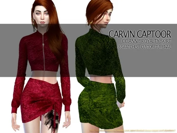 Alpha carvin captoor's CCAnnie Royalty Skirt - The Sims 4 Custom Content