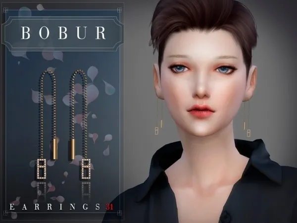 Alpha Bobur3's Bobur Earrings 31 - The Sims 4 Custom Content