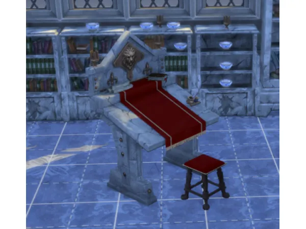 Alpha TSM King's Military Study by Medieval Sim Tailor - The Sims 4 Custom Content