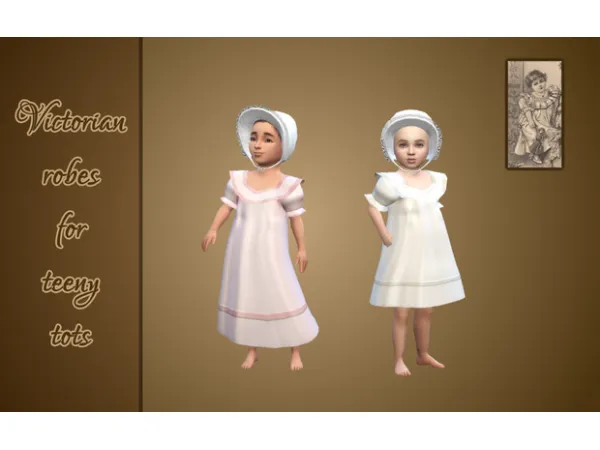 Alpha Victorian robes for teeny tots by Vintage Simstress - The Sims 4 Custom Content