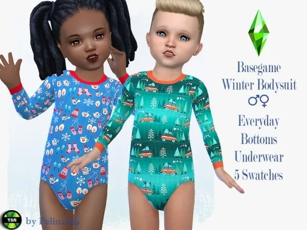 Maxis Match Pelineldis' Toddler Winter Bodysuit - The Sims 4 Custom Content