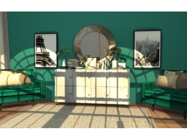 Alpha Emerald Room Setup by aaldsims - The Sims 4 Custom Content