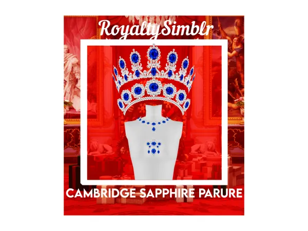 Alpha Cambridge Sapphire Parure December 18th Gift - The Sims 4 Custom Content