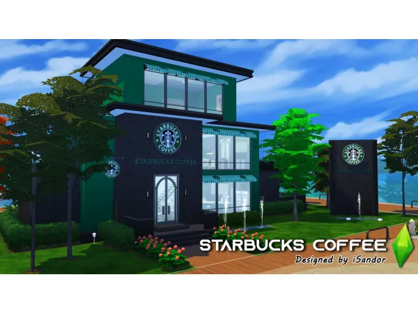 Maxis Match Starbucks Coffee by iSandor - The Sims 4 Custom Content