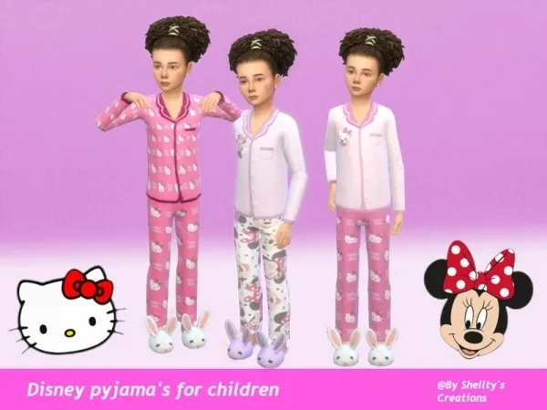 Maxis Match Shellty's Disney pyjama's for boysgirls childrens Read discription - The Sims 4 Custom Content