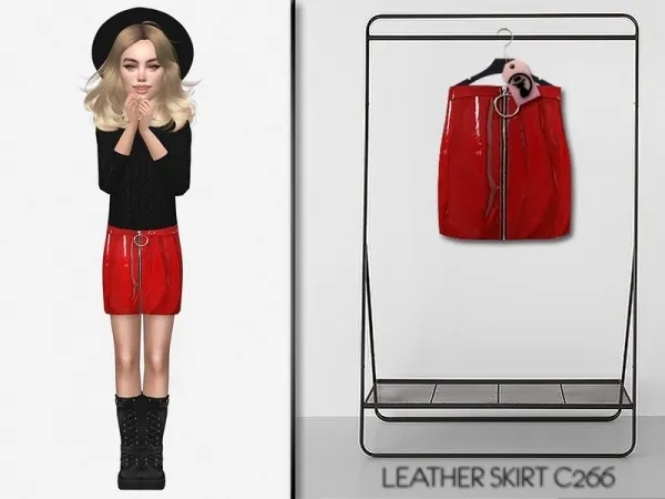 Mix turksimmer's Leather Skirt C266 - The Sims 4 Custom Content