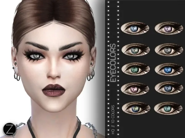Alpha ZENX's EYECOLORS Z06 - The Sims 4 Custom Content