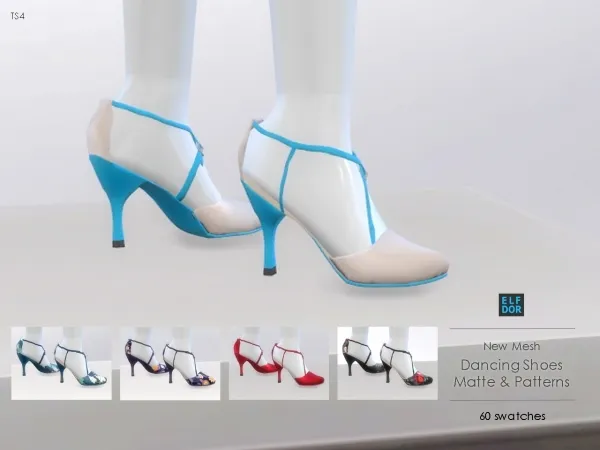 Maxis Match Dancing Shoes matte patterns - The Sims 4 Custom Content