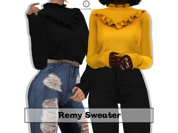 Alpha Remy Sweater by lumysims - The Sims 4 Custom Content