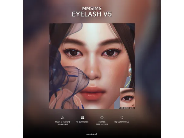 Alpha MMSIMS Eyelash v5 by MMSIMS - The Sims 4 Custom Content