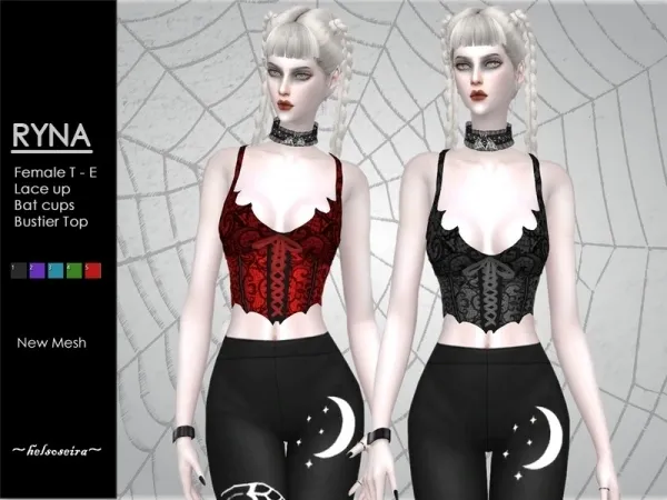 Maxis Match Helsoseira's RYNA Gothic Bat Top - The Sims 4 Custom Content