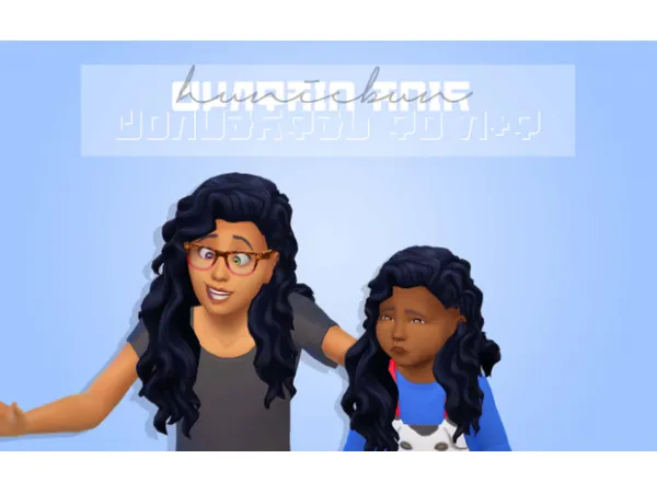 Maxis Match huniebunraiichuus cynthia hair converted to both ages by celeschul - The Sims 4 Custom Content
