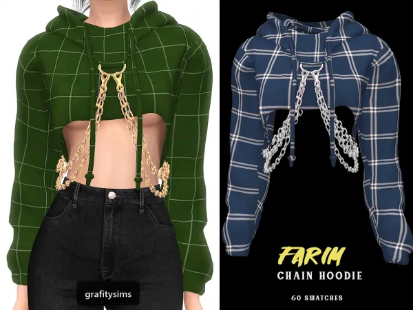 Alpha Farim Chain Hoodie - The Sims 4 Custom Content