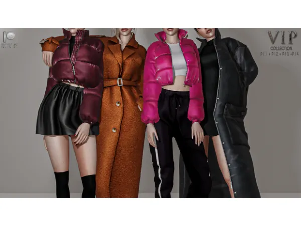 Alpha COAT COLLECTION P11 P12 P13 P14 tr by busra - The Sims 4 Custom Content