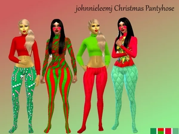 Maxis Match johnnieleemj Pantyhose V4 (Christmas Version) - The Sims 4 Custom Content