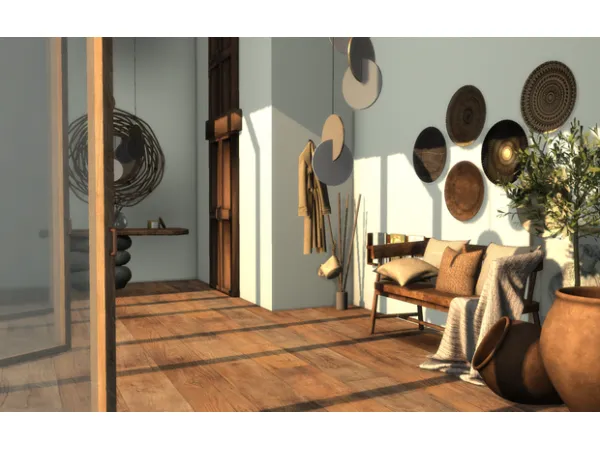 Alpha FREE Rustic Hall Room Setup by aaldsims - The Sims 4 Custom Content