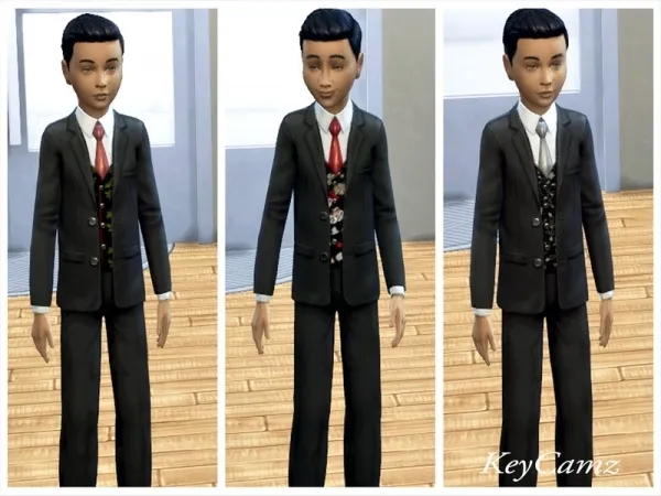 Alpha ErinAOK's KeyCamz Boys Suit 1219 - The Sims 4 Custom Content