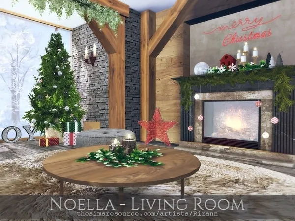 Alpha Rirann's Noella Living Room - The Sims 4 Custom Content