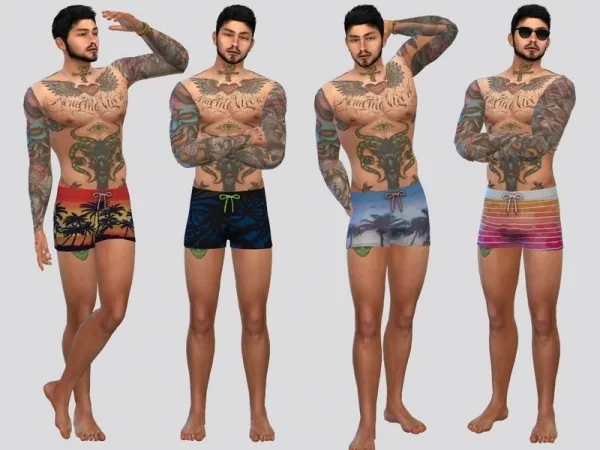 Maxis Match McLayneSims' Beach Trunks - The Sims 4 Custom Content
