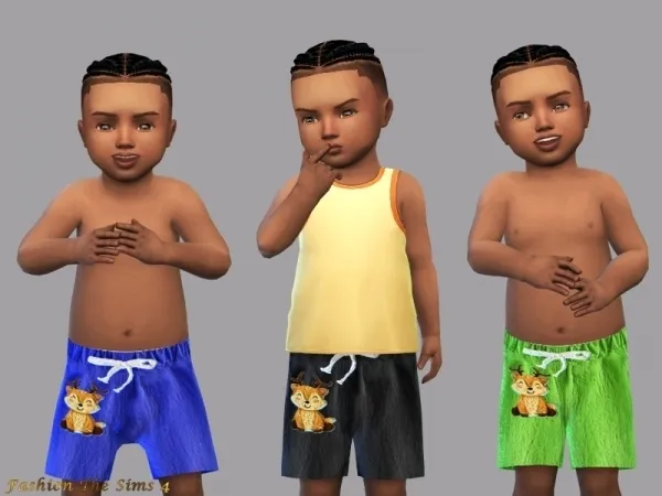 Alpha LYLLYAN's Baby shorts collection Animals reindeer - The Sims 4 Custom Content