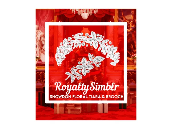 Alpha Snowdon Floral Tiara and Brooch December 23rd Gift - The Sims 4 Custom Content