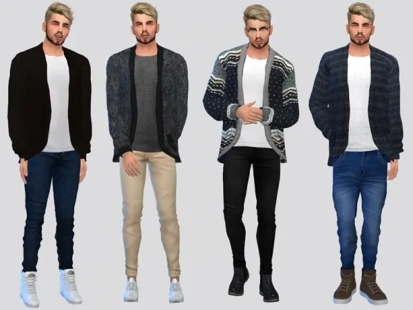 Maxis Match McLayneSims' Cozy Men Cardigan - The Sims 4 Custom Content