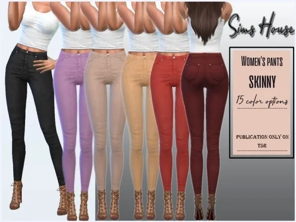 Maxis Match Sims House's Women's Classic Skinny Pants - The Sims 4 Custom Content