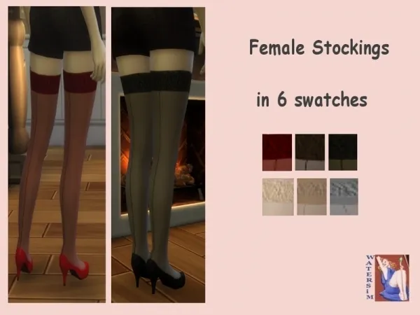 Alpha watersim44's Ws Stockings Vintage - The Sims 4 Custom Content