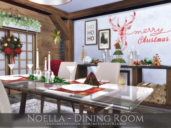 Alpha Rirann's Noella Dining Room - The Sims 4 Custom Content