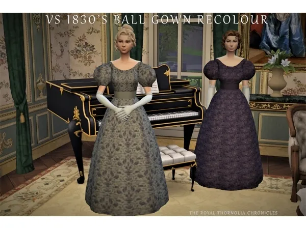 Maxis Match VS 1830s Ball Gown Recolour - The Sims 4 Custom Content