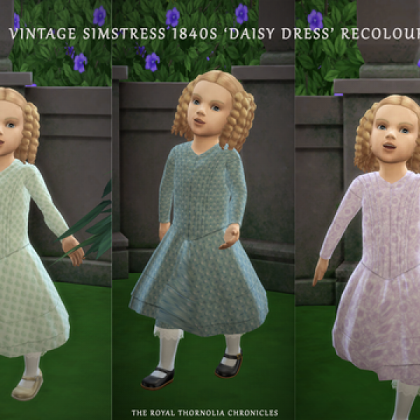 Alpha Advent Calendar Day Fourteen VS Daisy Dress Recolour by simsfinds - The Sims 4 Custom Content