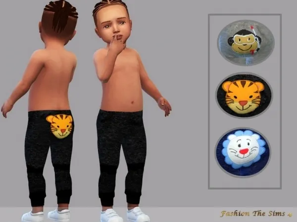 Alpha LYLLYAN's Baby pajamas pants collection Animals - The Sims 4 Custom Content