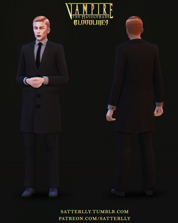 Maxis Match Vampire The Masquerade Bloodlines Sebastian LaCroix Outfit by simsfinds - The Sims 4 Custom Content