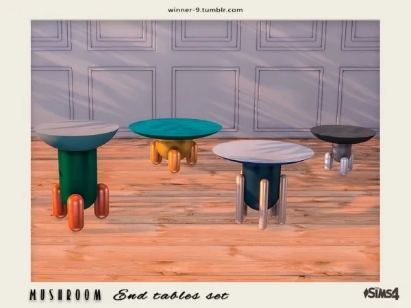 Alpha Winner9's Mushroom End tables set - The Sims 4 Custom Content