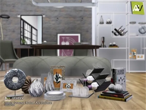 ArtVitalex's Jersey Dining Room Accessories - The Sims 3 Custom Content