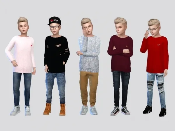 Maxis Match McLayneSims' Sivan Sweater Boys - The Sims 4 Custom Content