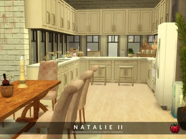 Alpha melapples' Natalie kitchen and dining - The Sims 4 Custom Content
