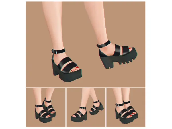 cielsims Marigold ChunkySandals by simsfinds - The Sims 3 Custom Content