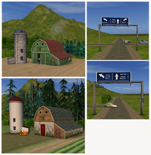 Hood deco pinewoods buildings and signs by simsfinds - The Sims 2 Custom Content
