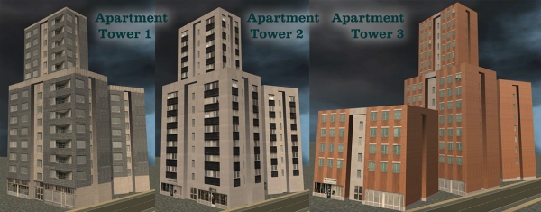 Neighbourhood Towers by simsfinds - The Sims 2 Custom Content