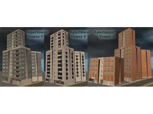 Neighbourhood Towers by Psychosim - The Sims 2 Custom Content