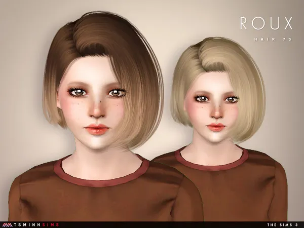 Roux ( Hair 73 ) - The Sims 3 Custom Content