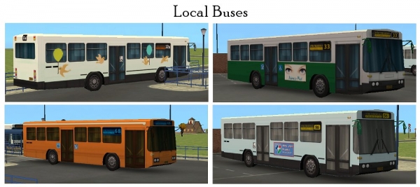Even more buses and bus stops for your neighbourhood by simsfinds - The Sims 2 Custom Content