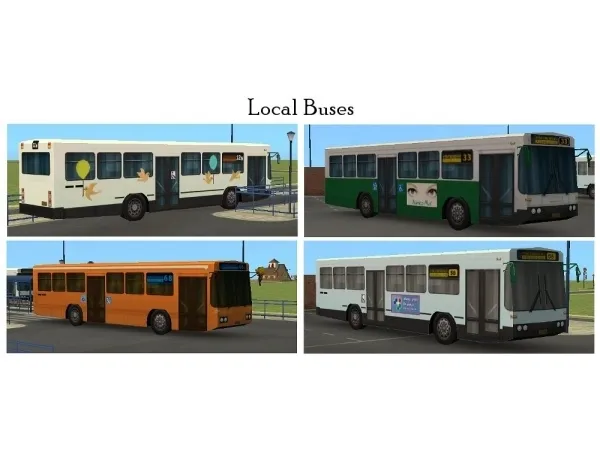 Even more buses and bus stops for your neighbourhood by Gwenke33 - The Sims 2 Custom Content