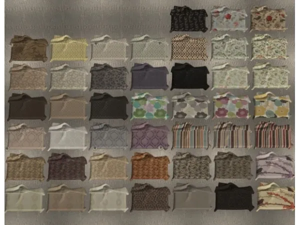 45 MORE Recolours of Jonesi's Bed Blanket by sarahrose - The Sims 2 Custom Content